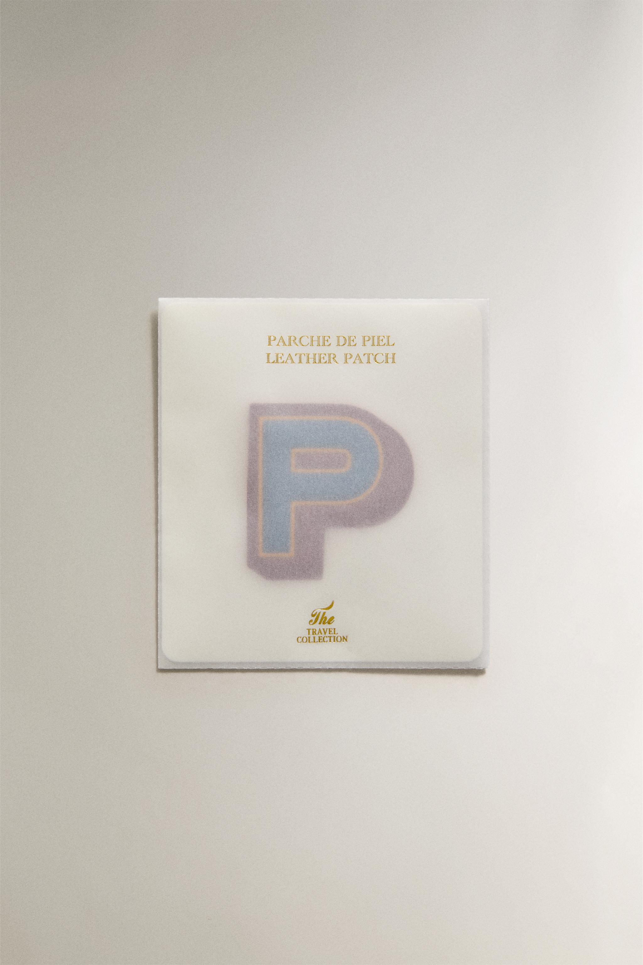 LEATHER LETTER P PATCH